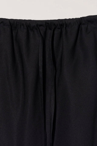 LINEN MAXI SKIRT BLACK