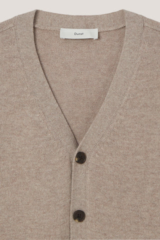 UNISEX BOYFRIEND KNIT CARDIGAN OATMEAL BEIGE