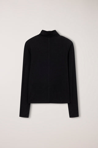 ESSENTIAL ROLL NECK TOP BLACK