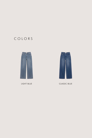 SUMMER RELAXED WIDE JEANS CLASSIC BLUE
