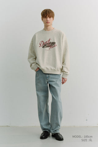 UNISEX VINYL SWEATSHIRT OATMEAL MELANGE
