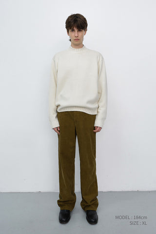 UNISEX CHUNKY ROLL NECK SWEATER IVORY