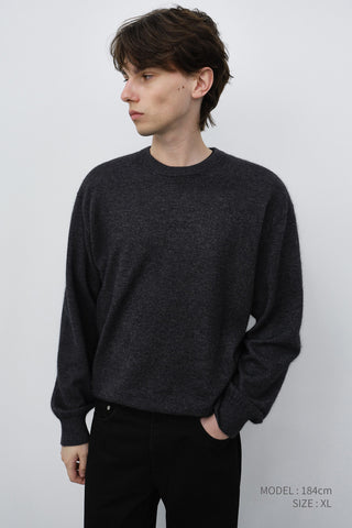 UNISEX ESSENTIAL CREWNECK SWEATER CHARCOAL GREY