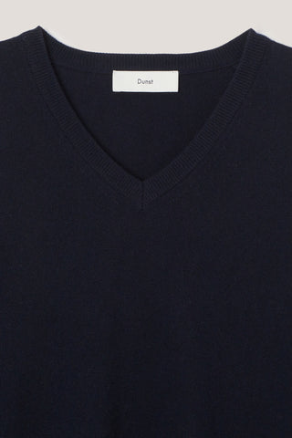 UNISEX SOFT V-NECK SWEATER FRENCH NAVY