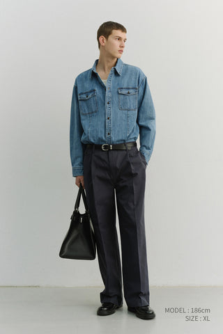 UNISEX CLASSIC DENIM SHIRT CLASSIC BLUE