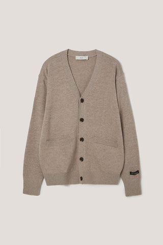 UNISEX BOYFRIEND KNIT CARDIGAN OATMEAL BEIGE
