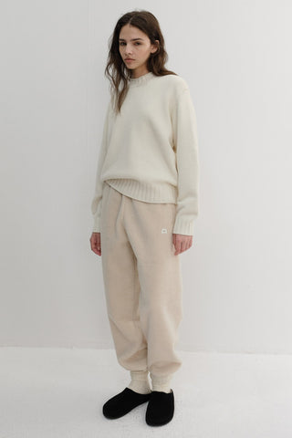 UNISEX BOUCLE JOGGER PANTS CREAM