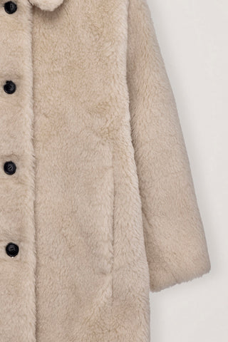 FLUFFY FUR JACKET CREAM BEIGE