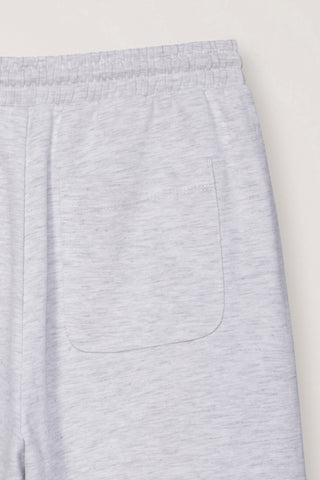 UNISEX LOGO SWEAT SHORTS LIGHT MELANGE GREY