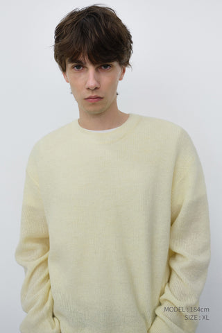 UNISEX HAIRLY SWEATER LEMON BUTTER