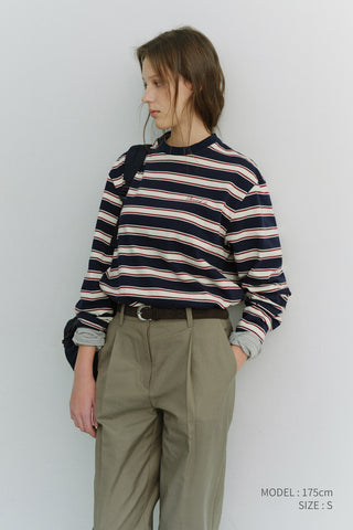 UNISEX STRIPED T-SHIRT NAVY STRIPE