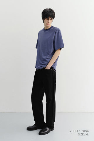 UNISEX ESSENTIAL LOOSE T-SHIRT WASHED BLUE NAVY