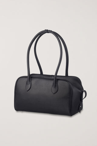 SOFT FRAME COMPACT SHOULDER BAG BLACK