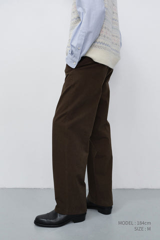 STRAIGHT CHINO SLACKS BROWN