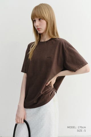 UNISEX GARMENT DYED T-SHIRT BROWN