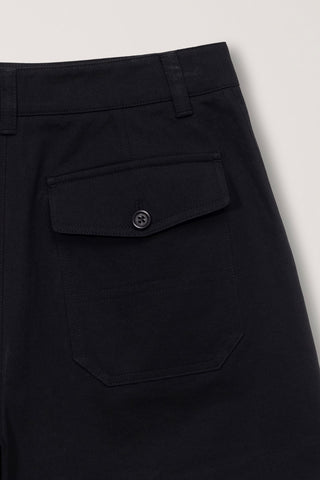 COTTON SAFARI SHORTS BLACK