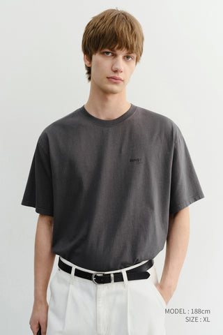 UNISEX GARMENT DYED T-SHIRT CHARCOAL GREY
