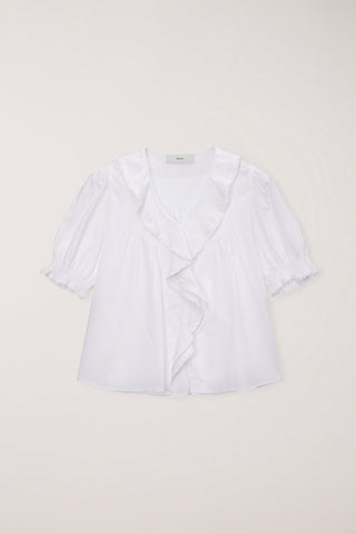 RUFFLE BLOUSE WHITE
