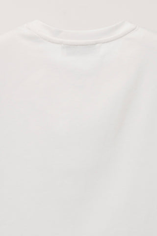 CURVED HEM SLIM TOP WHITE