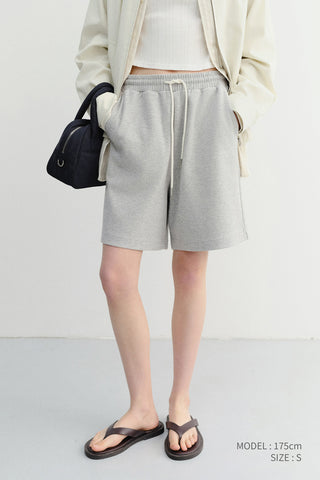 UNISEX PIGMENT RELAXED BEACH SHORTS MELANGE GREY