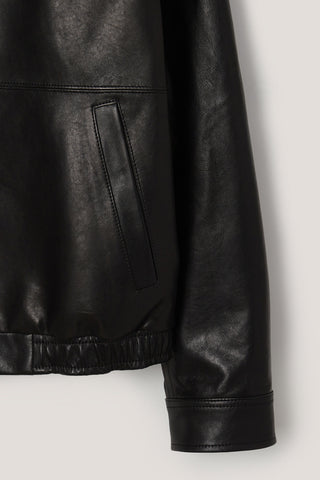 UNISEX DRIZZLER LEATHER JACKET BLACK