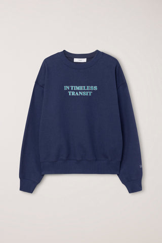 UNISEX SLOGAN SWEATSHIRT NAVY