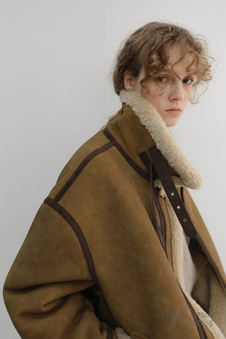 UNISEX B-3 SHEARLING JACKET CAMEL