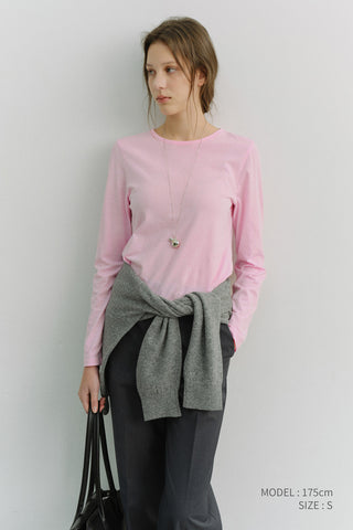 ESSENTIAL CREW-NECK T-SHIRT PINK