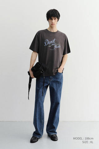 UNISEX VINYL T-SHIRT CHARCOAL GREY