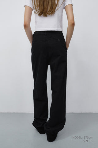 STRAIGHT CHINO SLACKS BLACK