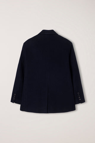 UNISEX LAYERED CASHMERE BLAZER NAVY