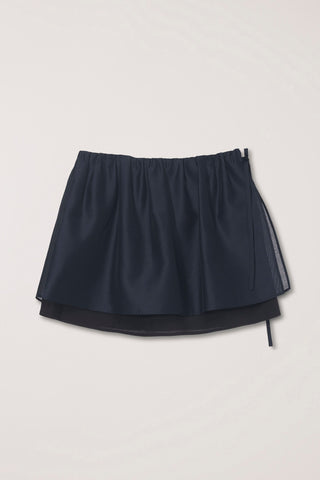 LAYERED VOLUME SKIRT NAVY