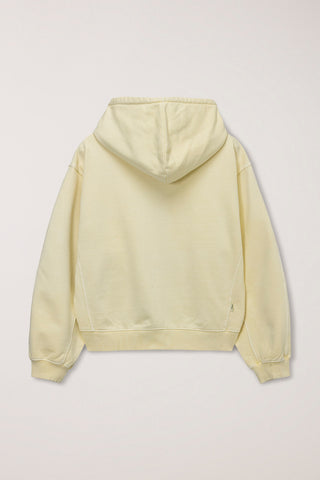 UNISEX GARMENT DYED ZIP-UP HOODIE VANILLA BUTTER