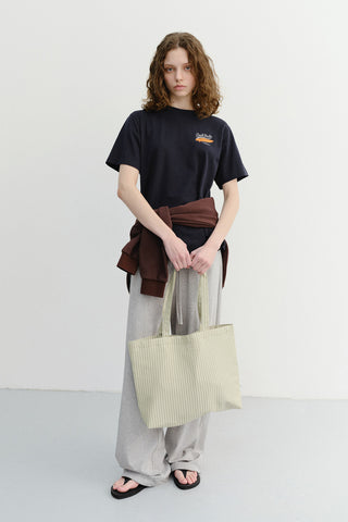 STRIPE EASY SHOPPER OLIVE STRIPE