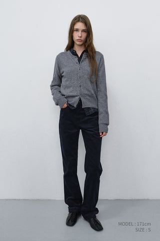 UNISEX CHECKED FLANNEL BD SHIRT DARK NAVY