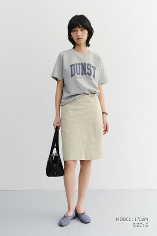 UNISEX VINTAGE ARCH LOGO T-SHIRT MELANGE GREY