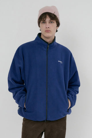 UNISEX ZIP-UP FLEECE SWEATSHIRT BLUE NAVY