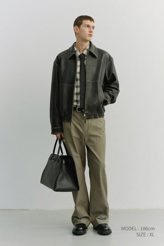 UNISEX 2-WAY OVERSIZED CHECKED SHIRT BLACK OMBRE CHECK