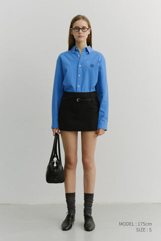 UNISEX CLASSIC BOYFRIEND SHIRT CERULEAN BLUE