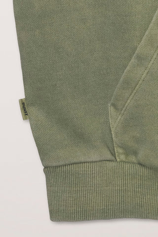 UNISEX GARMENT DYED HOODIE OLIVE GREEN