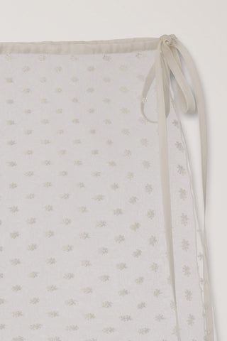 NEEDLEWORK LAYERING SKIRT IVORY