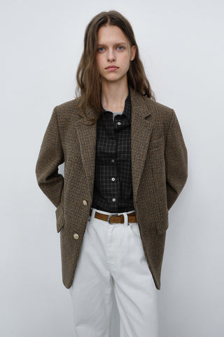 D-BUCKLE SUEDE BELT CAMEL