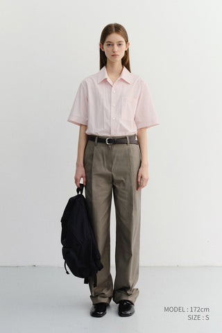 UNISEX OPEN COLLARED SHIRT SOFT PINK