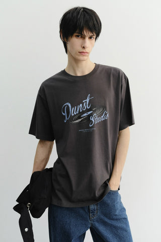 UNISEX VINYL T-SHIRT CHARCOAL GREY