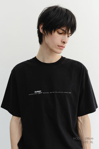 UNISEX MINIMAL LETTERING T-SHIRT BLACK