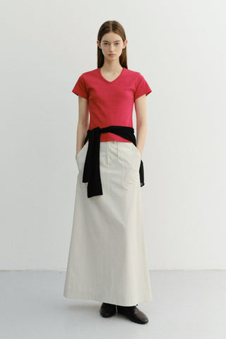 A-LINE MAXI SKIRT IVORY