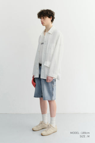 CLASSIC CARPENTER DENIM SHORTS LIGHT BLUE