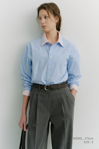 UNISEX SOFT POPLIN SHIRT SOFT BLUE