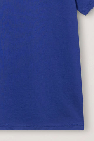 UNISEX MINIMAL LETTERING T-SHIRT BLUE