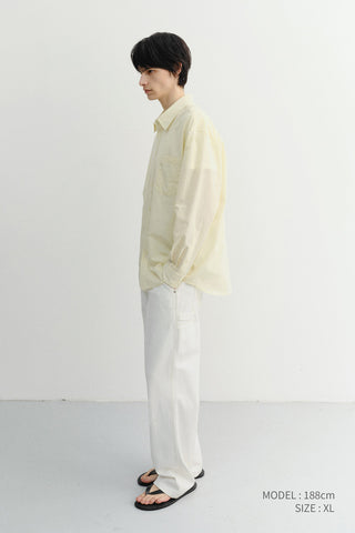 UNISEX SUMMER BREEZE STRIPED OVERSHIRT BUTTER